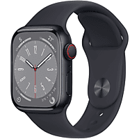 APPLE Watch Series 8 GPS + Cellular 41mm Cassa in alluminio color mezzanotte con Cinturino Sport Mezzanotte - Regular