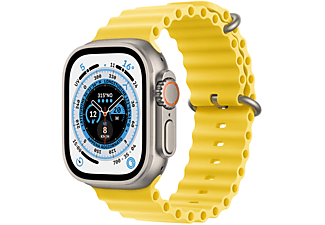 APPLE Watch Ultra GPS + Cellular, 49mm Cassa in titanio con Cinturino Ocean giallo