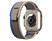 APPLE Watch Ultra GPS + Cellular 49 mm Boîtier en titane, Bracelet Trail Bleu/Gris M/L (MQFV3NF/A)