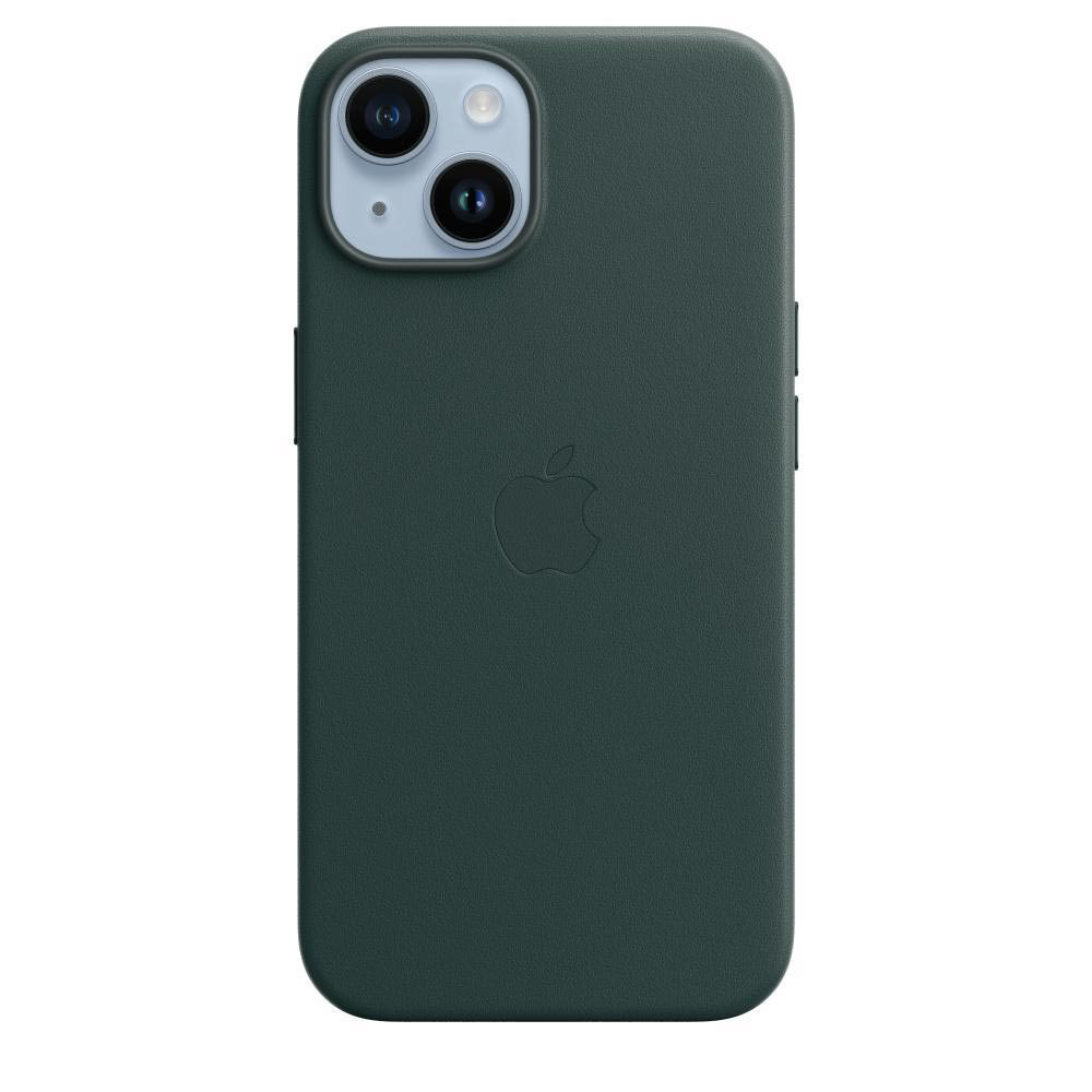 APPLE Leder Case mit MagSafe, Waldgrün 14, iPhone Apple, Backcover