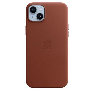 APPLE Leder Case mit MagSafe, Backcover, Apple, iPhone 14 Plus, Umbra