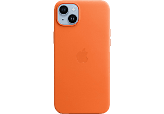 APPLE Leder Case mit MagSafe, Backcover, Apple, iPhone 14 Plus, Orange