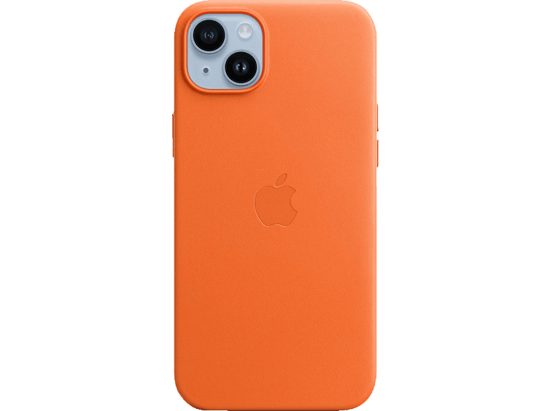 14 Case Plus, MagSafe, mit Orange Apple, APPLE Leder iPhone Backcover,