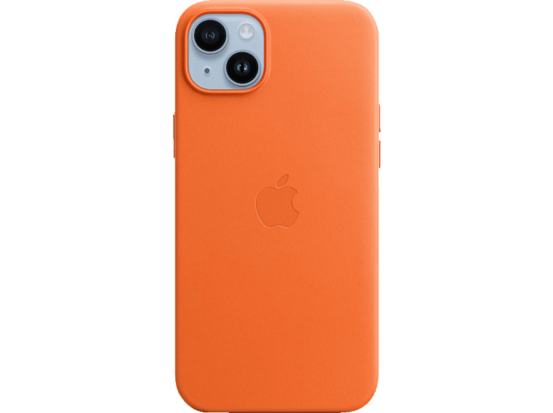 APPLE Leder Case mit MagSafe, Backcover, Apple, iPhone 14 Plus, Orange