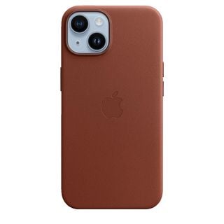 APPLE Leder Case mit MagSafe, Backcover, Apple, iPhone 14, Umbra