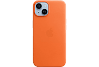 APPLE Leder Case mit MagSafe, Backcover, Apple, iPhone 14, Orange
