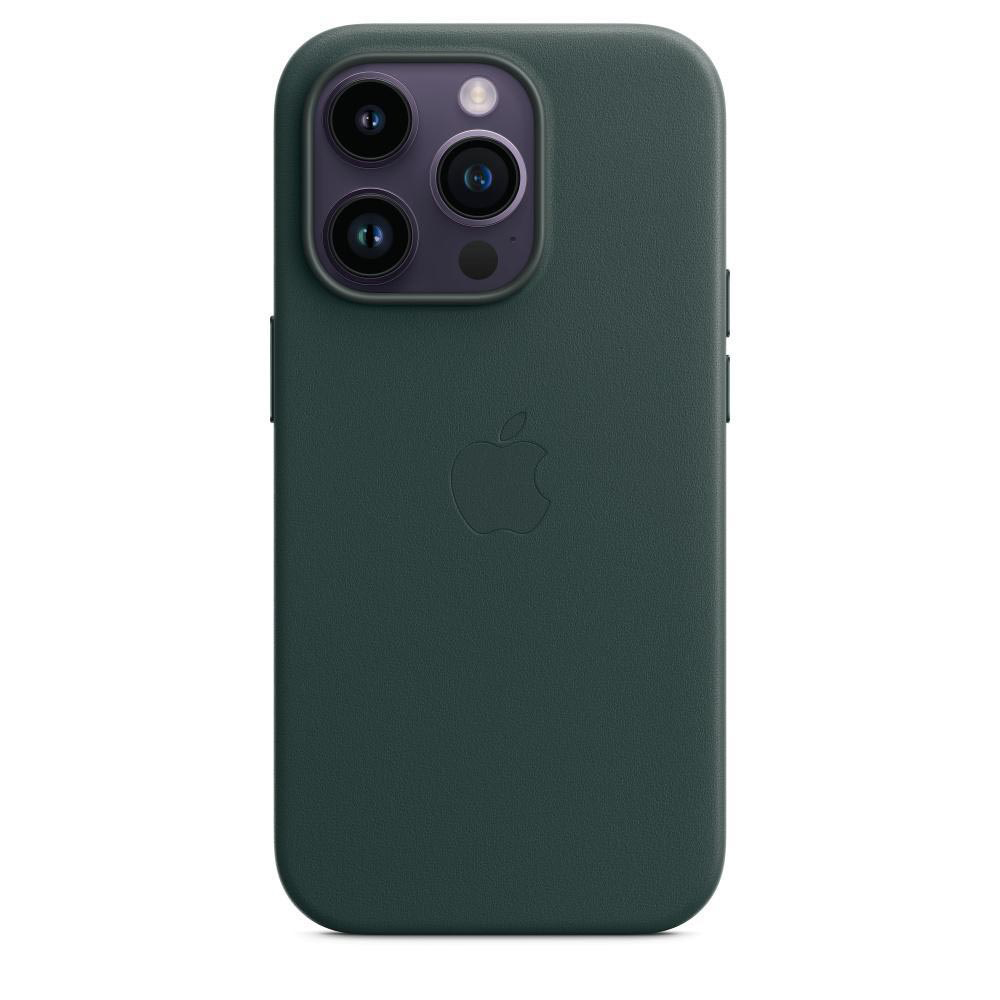APPLE Leder Case mit MagSafe, Backcover, Apple, iPhone 14 Pro, Waldgrün