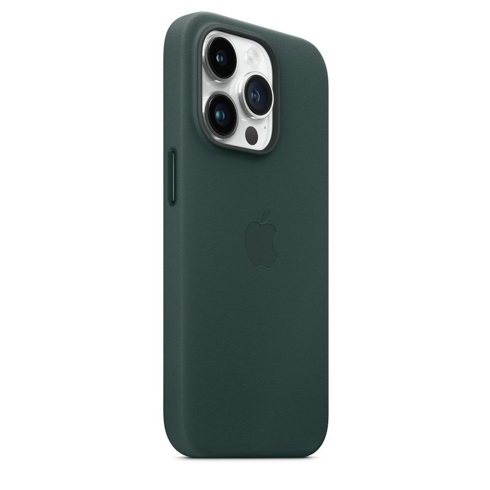 APPLE Leder Case mit MagSafe, Backcover, Apple, iPhone 14 Pro, Waldgrün