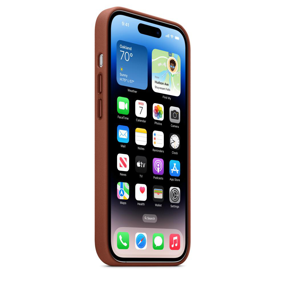 Apple, 14 Backcover, iPhone Pro, mit Leder Case APPLE MagSafe, Umbra