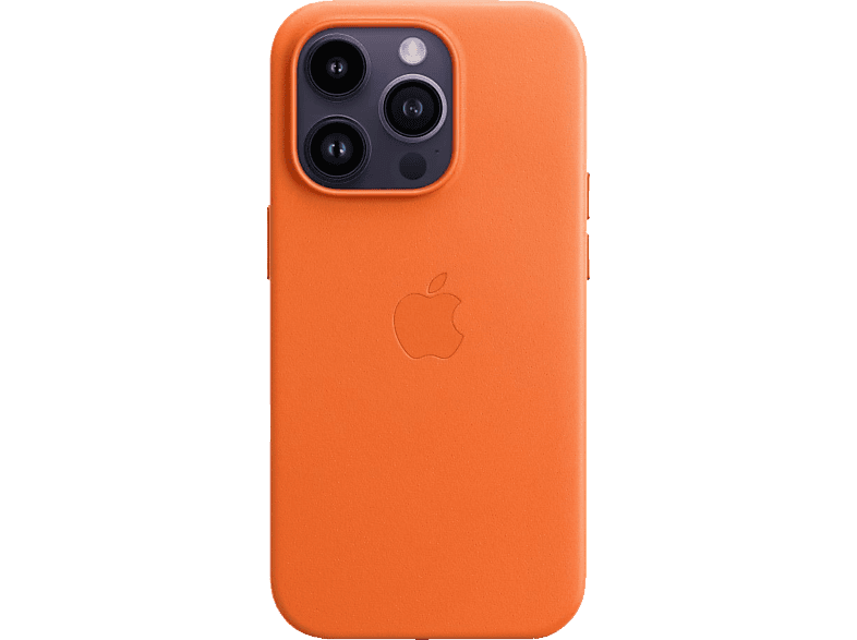 APPLE Leder MagSafe, Case Backcover, iPhone Apple, 14 Orange Pro, mit