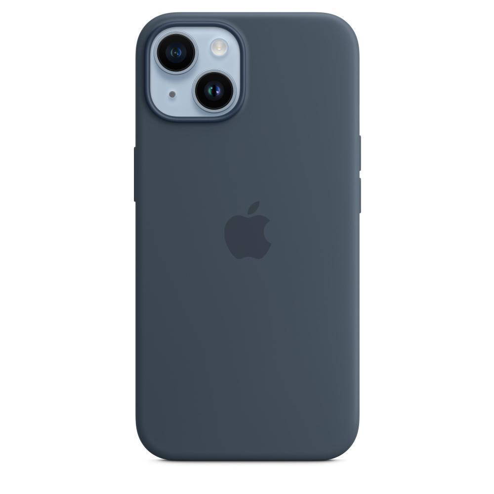 Apple, MagSafe, 14, Backcover, Case APPLE mit iPhone Silikon Sturmblau