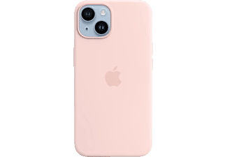 APPLE Silikon Case mit MagSafe, Backcover, Apple, iPhone 14, Chalk Rosa