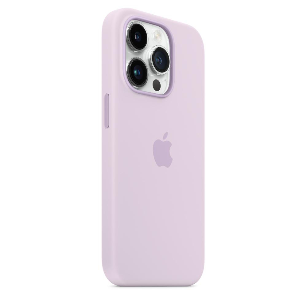 APPLE Silikon Case mit MagSafe, Backcover, Apple, iPhone 14 Pro, Flieder