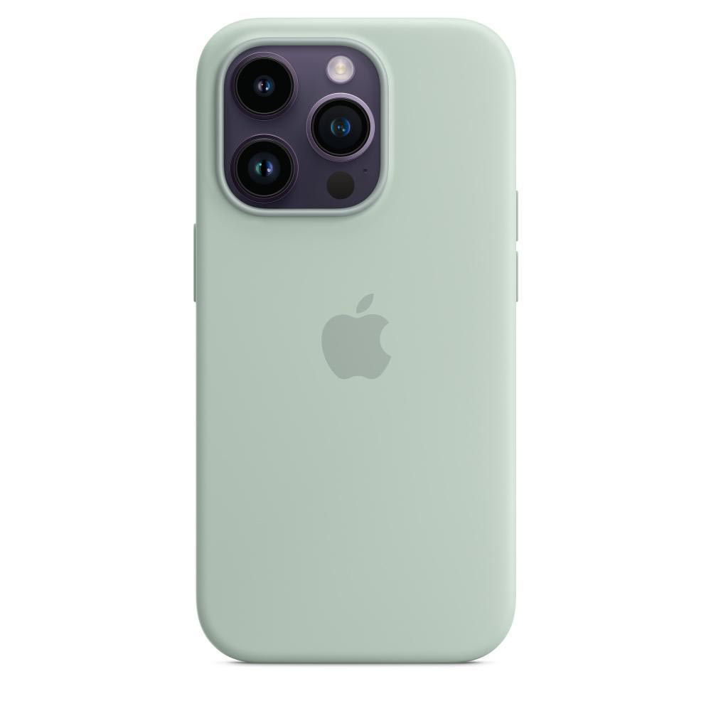 APPLE Silikon Case mit MagSafe, Backcover, Apple, iPhone 14 Pro, Agavengrün