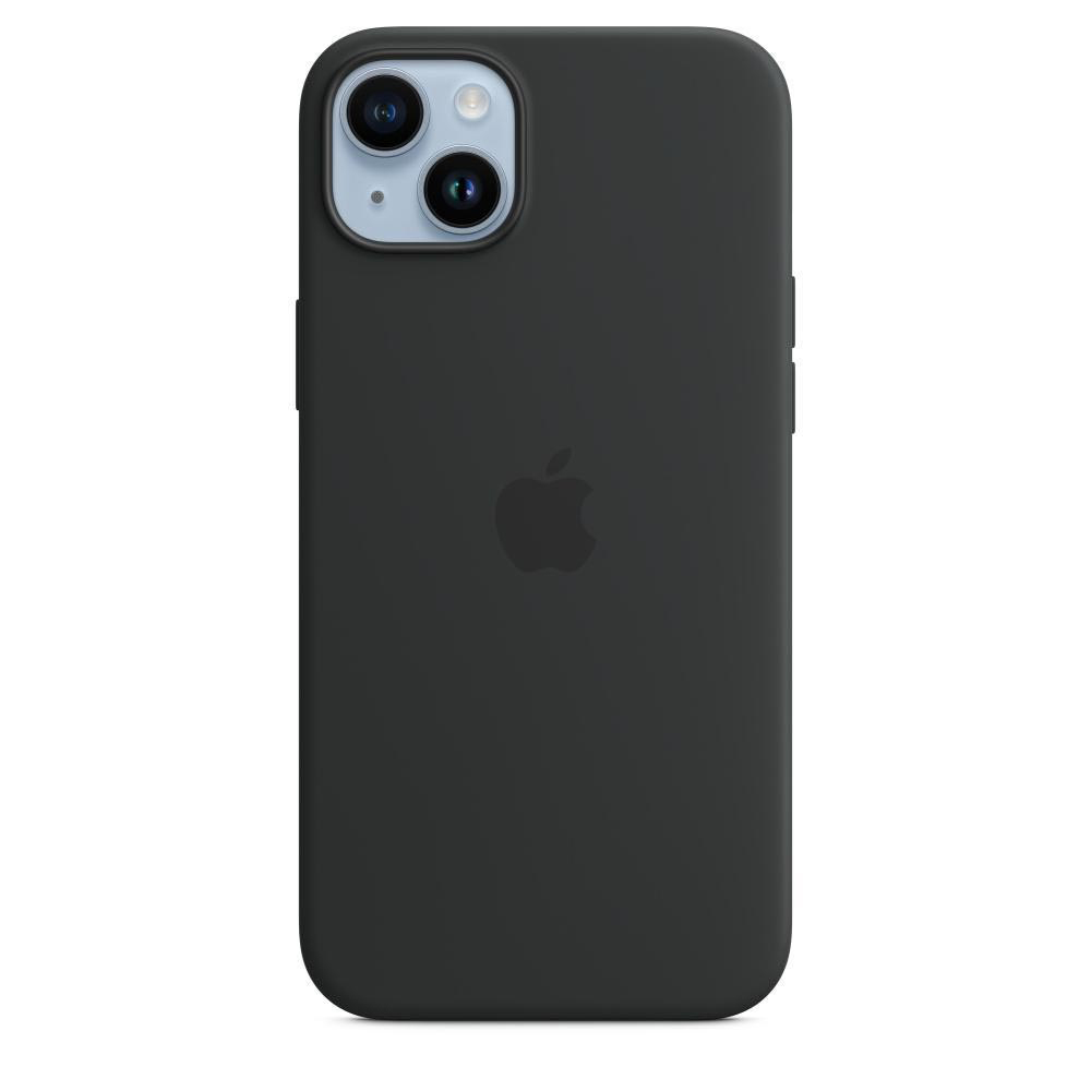 APPLE Silikon Case mit MagSafe, Backcover, Plus, Apple, Mitternacht iPhone 14