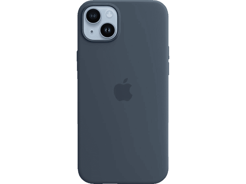 APPLE Silikon Case mit MagSafe, Plus, Backcover, Sturmblau Apple, 14 iPhone