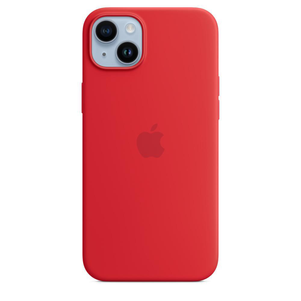14 mit Case MagSafe, iPhone Silikon Product-Red Apple, Plus, APPLE Backcover,