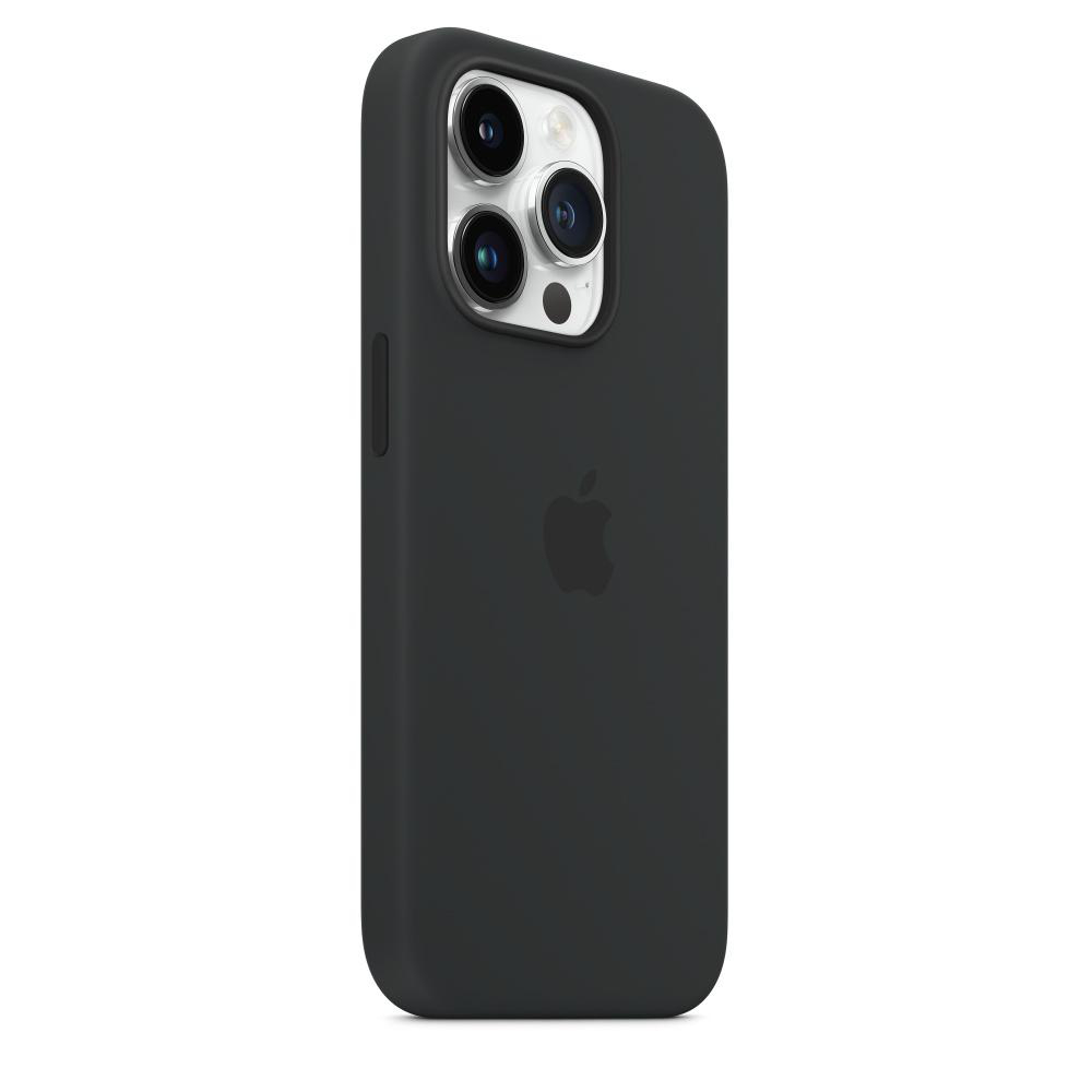 APPLE Silikon Case mit MagSafe, iPhone 14 Apple, Backcover, Pro, Mitternacht