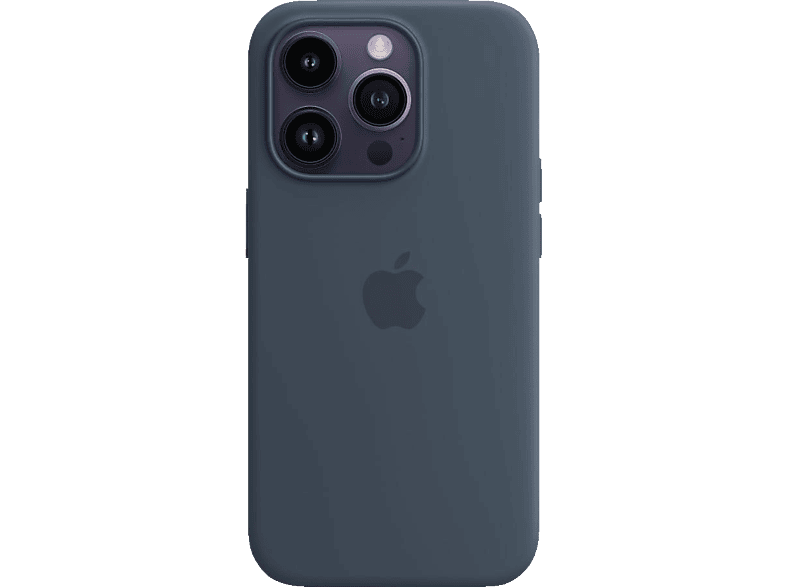 Backcover, Silikon APPLE Pro, Case 14 iPhone MagSafe, Sturmblau Apple, mit