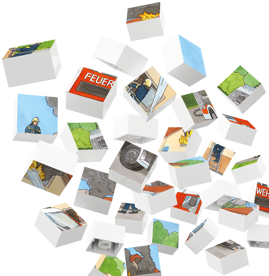 HUBELINO Pompiers en action (35 pièces) - Puzzle (multicolore)
