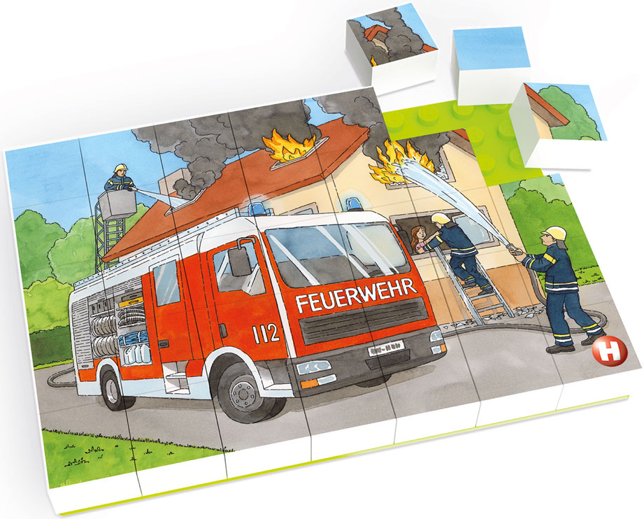HUBELINO Pompiers en action (35 pièces) - Puzzle (multicolore)