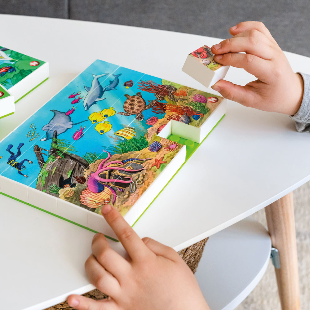 HUBELINO Monde sous-marin coloré (35 pièces) - Puzzle (multicolore)