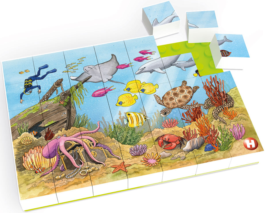 HUBELINO Monde sous-marin coloré (35 pièces) - Puzzle (multicolore)