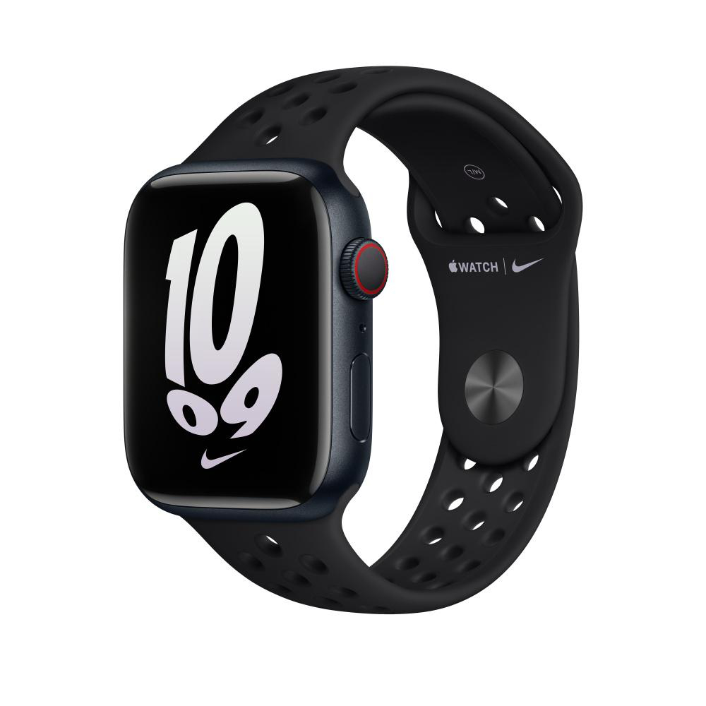 APPLE 45 mm Nike Sportarmband, Ersatzarmband, Schwarz/Schwarz