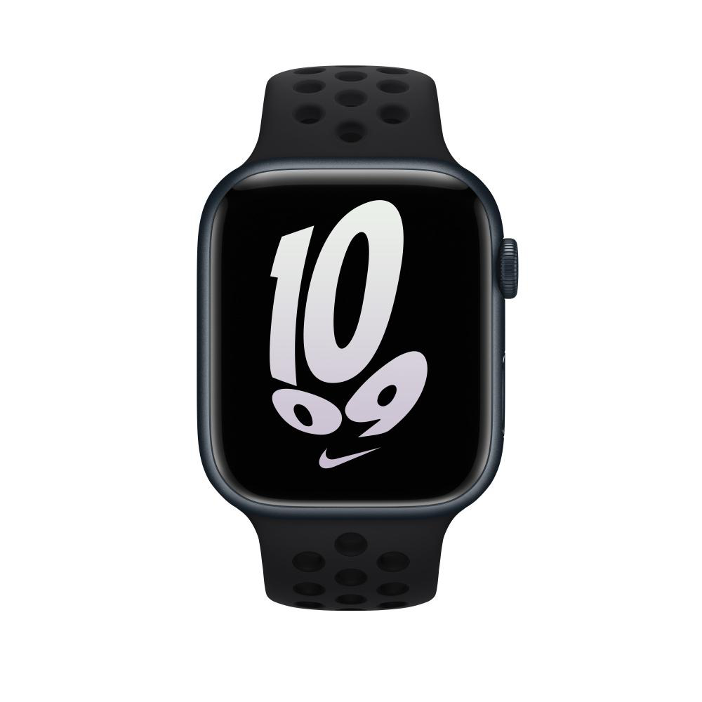 APPLE 45 mm Nike Sportarmband, Ersatzarmband, Schwarz/Schwarz