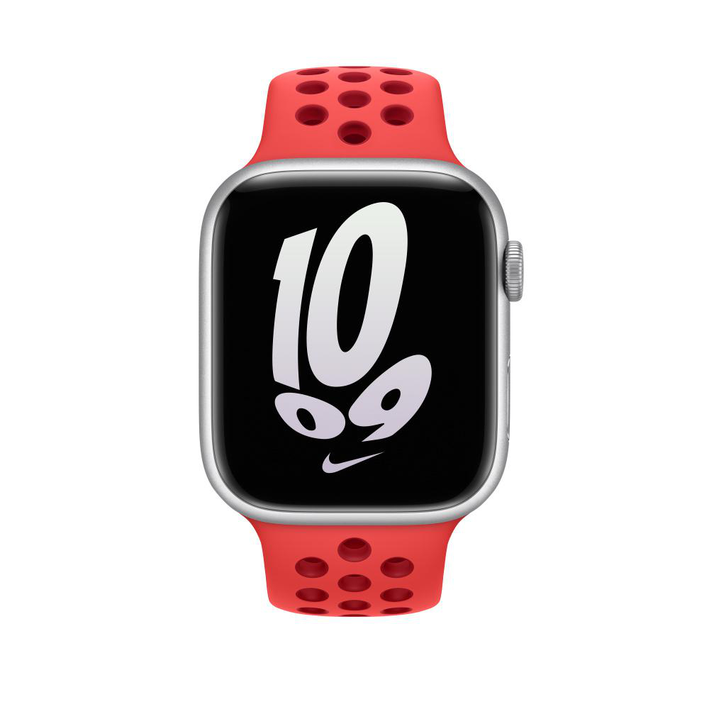 APPLE 45 mm Nike Sportarmband, Ersatzarmband, Bright Crimson/Gym Red