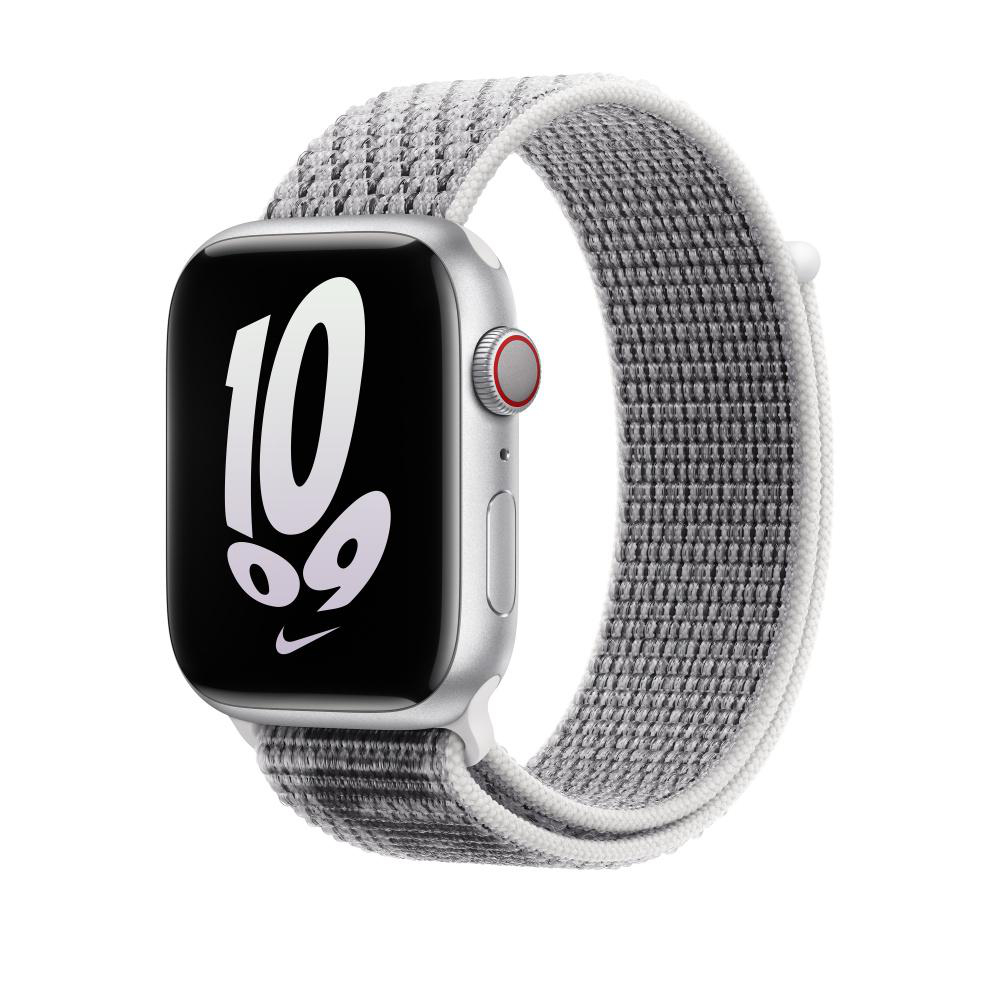 APPLE 45 mm Nike Sport Loop, Ersatzarmband, Summit White/Schwarz