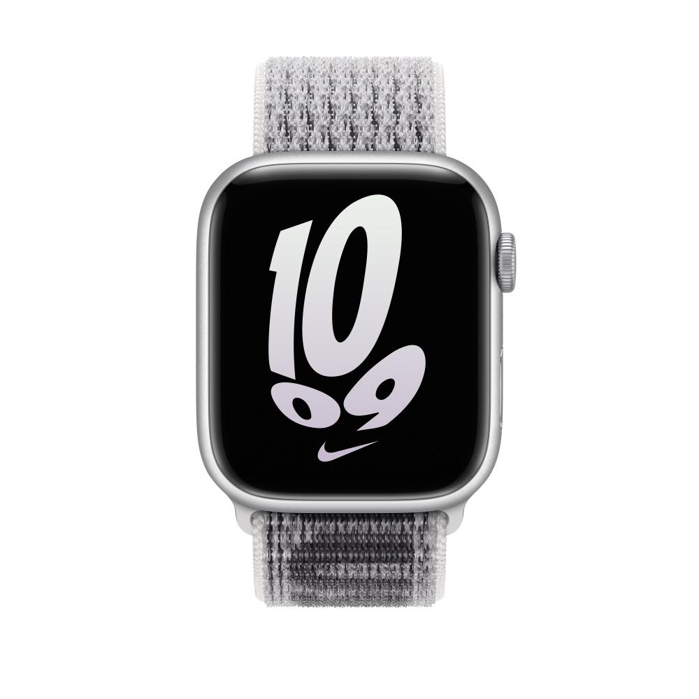 APPLE 45 mm Nike Sport Loop, Ersatzarmband, Summit White/Schwarz