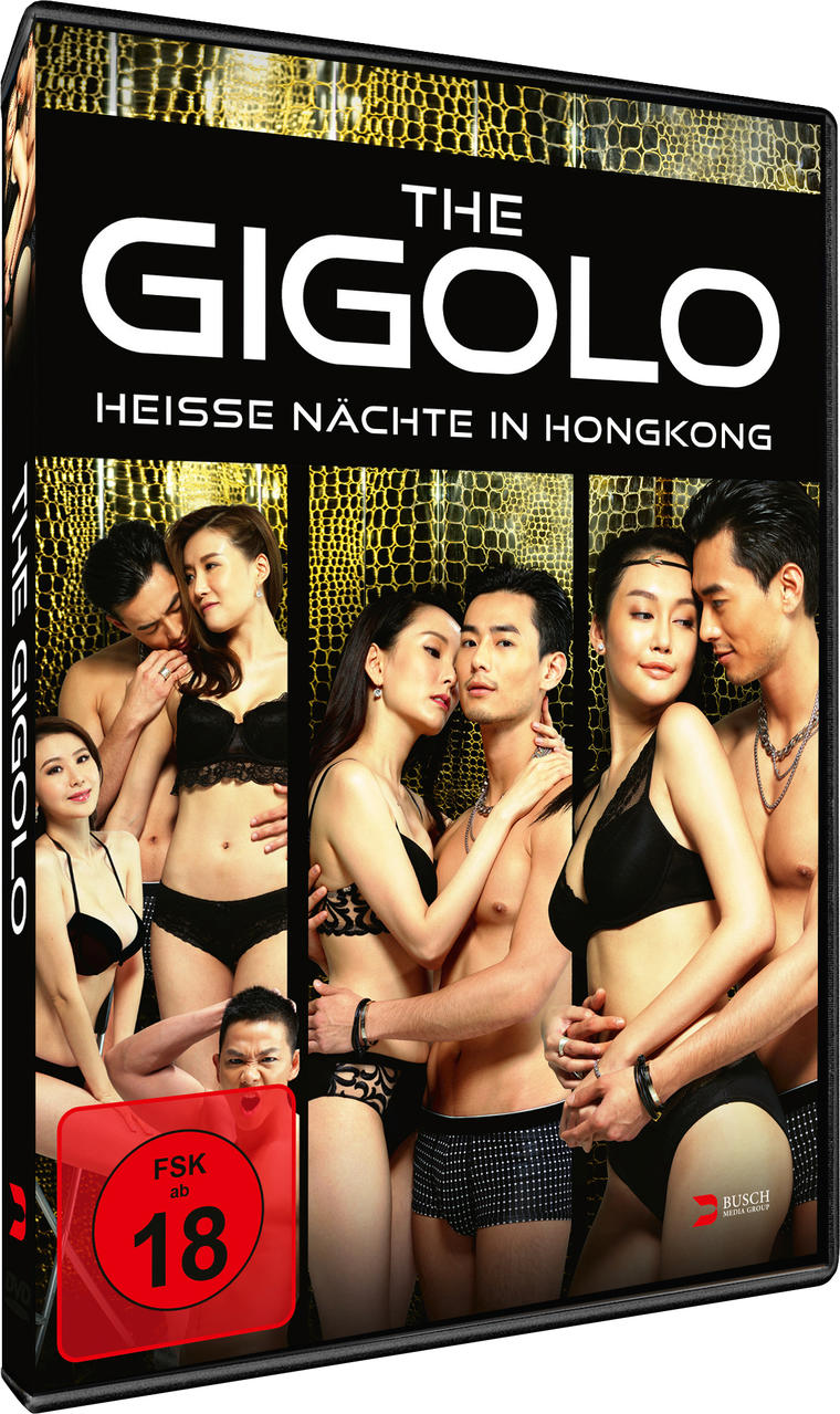 DVD-Cover von 'The Gigolo' mit mehreren Personen. Text auf Deutsch, mit 'FSK 18'-Logo.