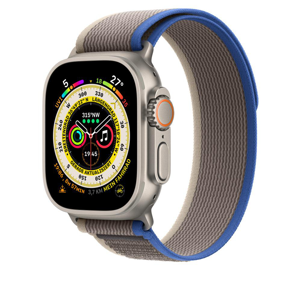 APPLE 49 mm Trail Loop, Ersatzarmband, Blau/Grau