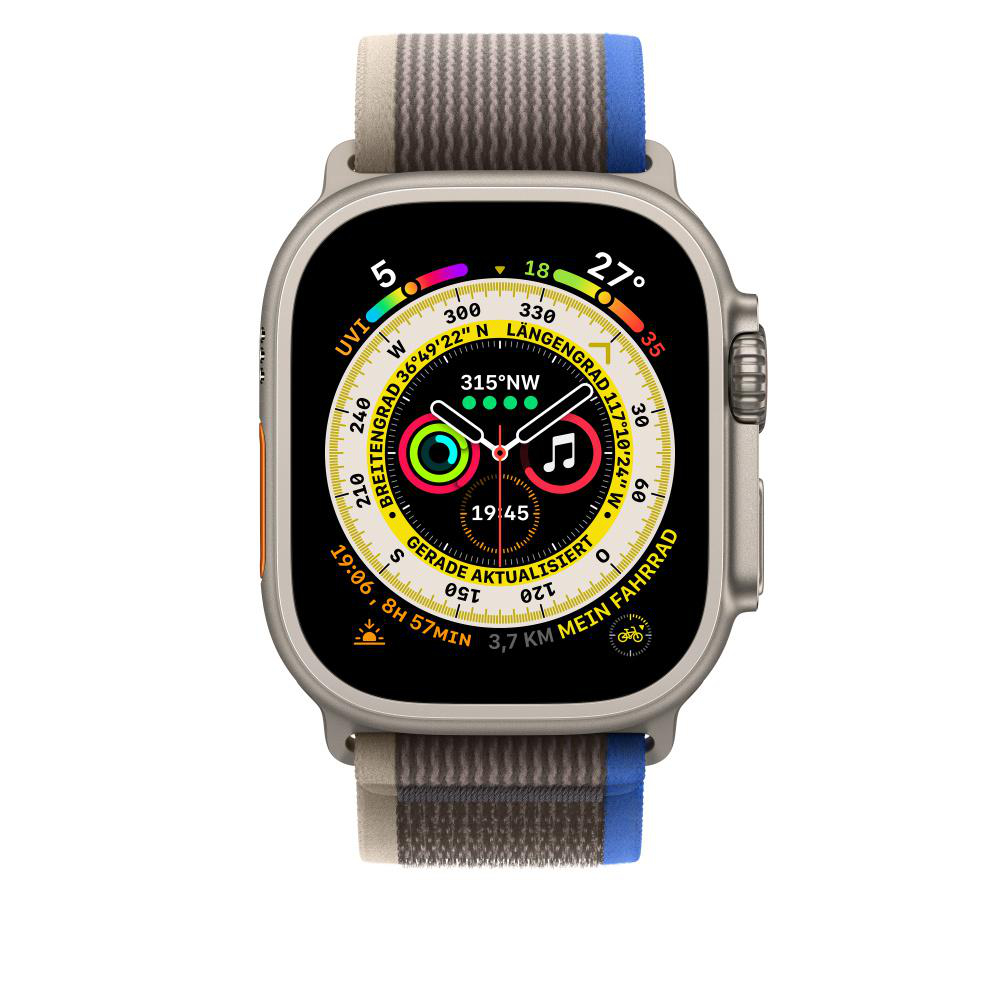 APPLE 49 mm Trail Loop, Ersatzarmband, Blau/Grau