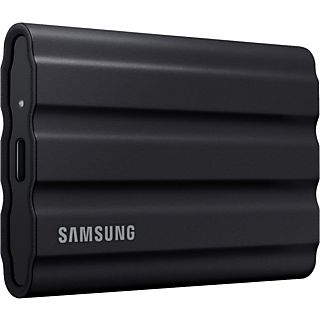 Disco duro SSD externo 1 TB - Samsung T7, USB Tipo C, SSD, Serie MU-PE1T0S Negro
