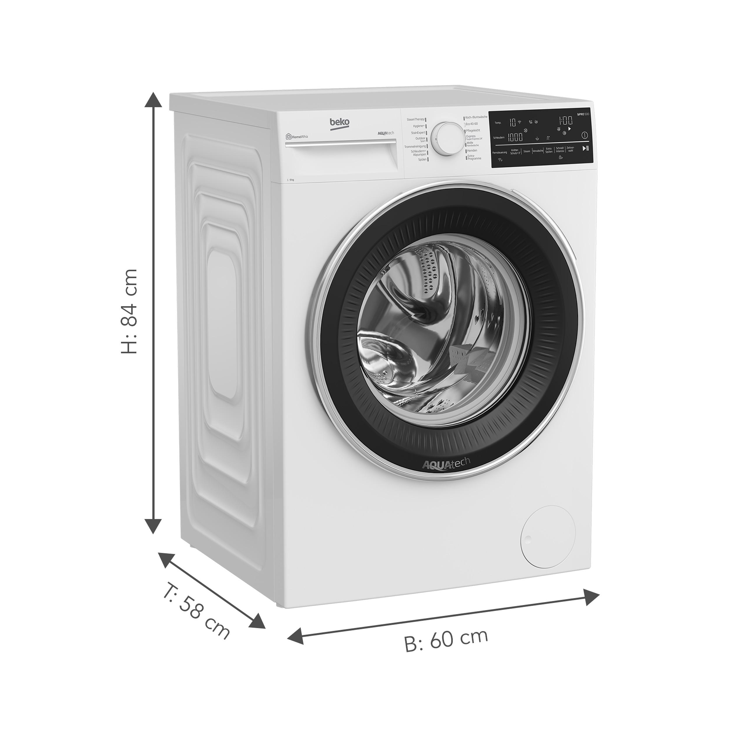 BEKO B5WFT89418W Waschmaschine (9 kg, 1400 U/Min., A)
