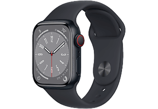 APPLE Watch Series 8 LTE 41mm Aluminiumboett i Midnatt - Sportband i Midnatt