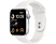 APPLE Watch SE (2e génération, GPS) 44 mm - Montre intelligente (Regular 140 - 210 mm, Fluoroélastomère, Silver Aluminum/White)