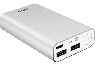 ASUS ZenPower 10050C kompakt powerbank, QC 3.0, 10050 mAh, USB-A és Type-C, ezüst (90AC02V0-BBT004)