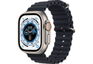 APPLE Watch Ultra (GPS + Cellular) 49 mm - Smartwatch (One Size 130 - 200 mm, Elastomer, Titanium/Midnight)