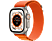 APPLE Watch Ultra (GPS + Cellular) 49 mm - Montre intelligente (Small 130 - 160 mm, Deux couches de matières textiles tissées, Titanium/Orange)