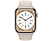 APPLE Watch Series 8 (GPS) 45 mm - Smartwatch (Regular 140 - 220 mm, Fluorelastomer, Starlight Aluminum/Starlight)