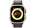 APPLE Watch Ultra (GPS + Cellular) 49 mm - Montre intelligente (M/L 145 - 220 mm, Nylon tissé double épaisseur, Titanium/Blue/Gray)