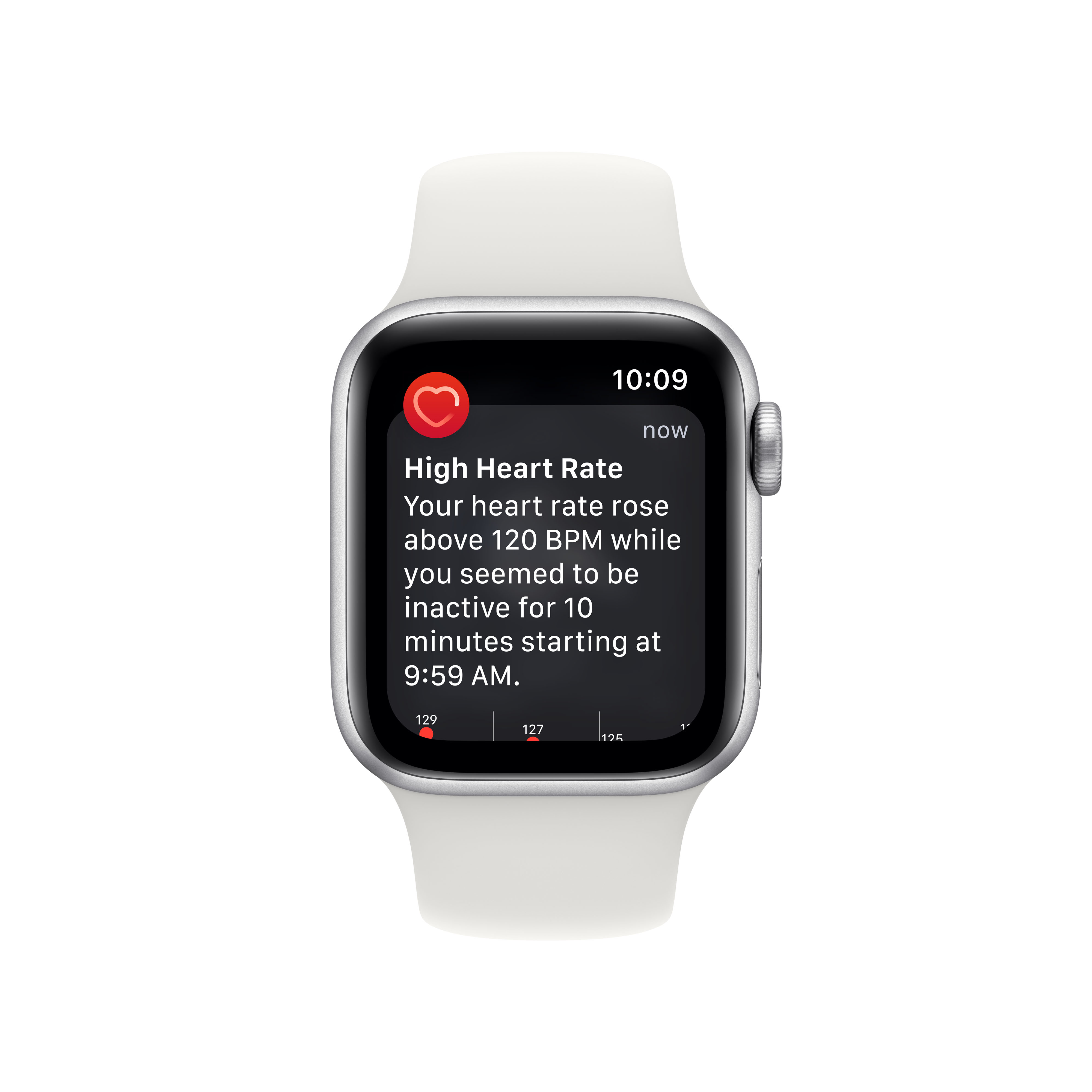APPLE Watch SE (2. Generation, GPS + Cellular) 40 mm - Smartwatch (Regular 130 - 200 mm, Fluorelastomer, Silver Aluminum/White)