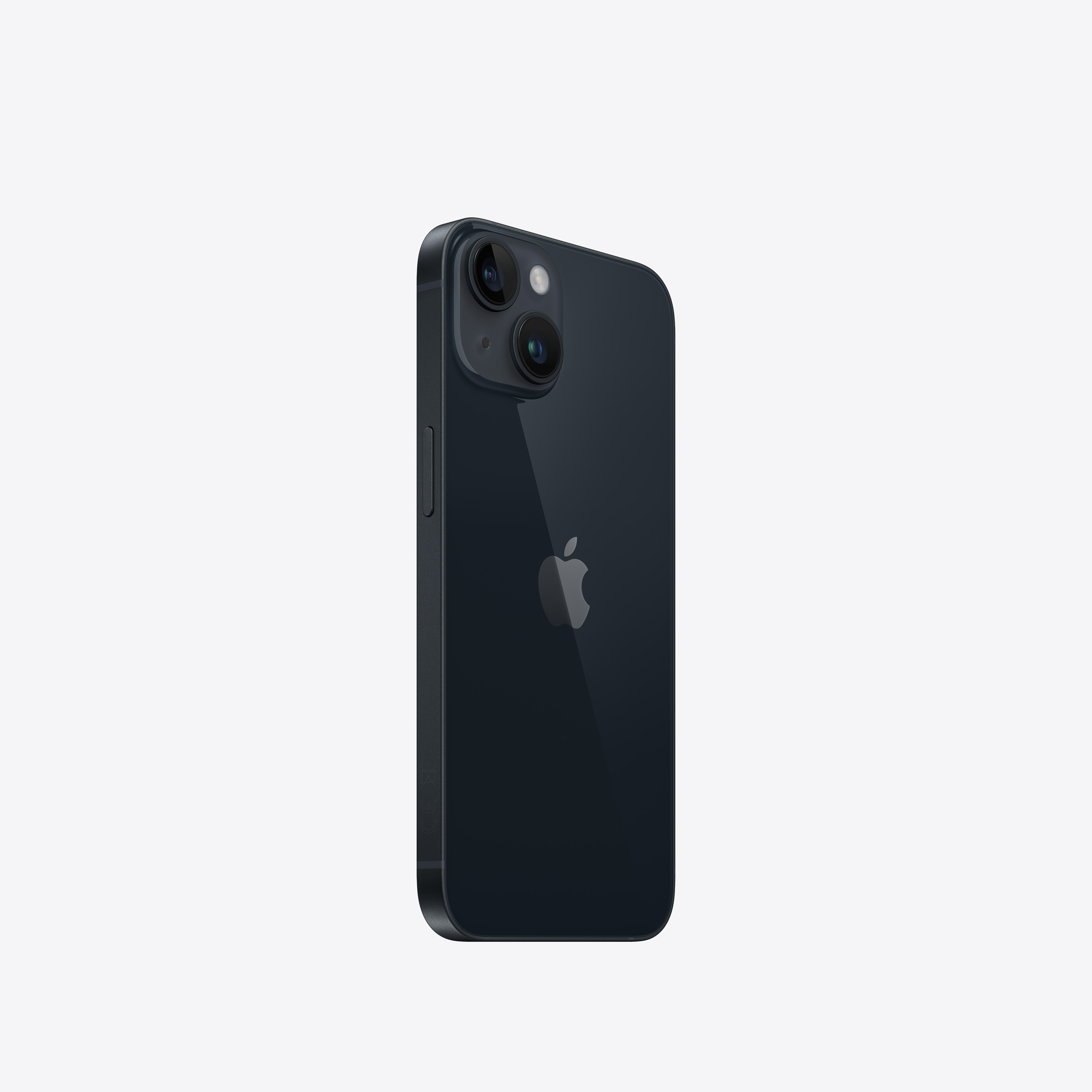 Koyu mavi bir iPhone'un yakın çekimi. Apple logosu arkada görünür.