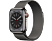 APPLE Watch Series 8 (GPS + Cellular) 41 mm - Smartwatch (Regular 130 - 200 mm, Edelstahlgeflecht, Graphite Stainless Steel/Graphite Milanese)