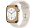 APPLE Watch Series 8 (GPS + Cellular) 45 mm - Smartwatch (Regular 140 - 220 mm, Fluorelastomer, Gold Stainless Steel/Starlight)