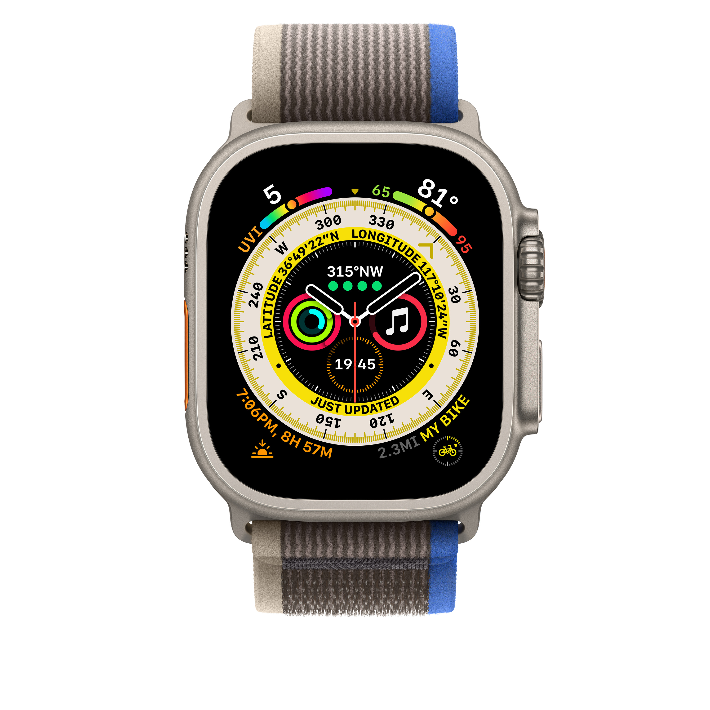 APPLE 49mm Trail Loop, Gr. S/M, Blau/Grau