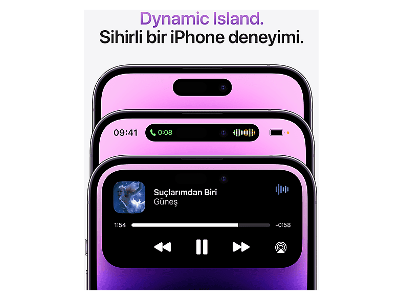 APPLE iPhone 14 Pro 128 GB Akıllı Telefon Space Black MPXV3TU/A